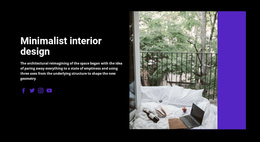 Minimalist Interior - Website Template