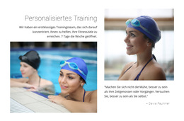 Persönliches Schwimmtraining – Website-Vorlage Herunterladen