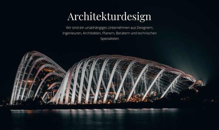 Architekturdesign Landing Page