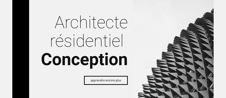 Conception résidentielle Maquette de site Web