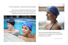 Entraînement Personnel De Natation - Code Du Modèle HTML