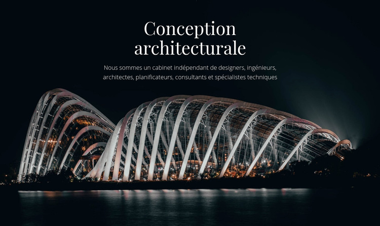 Conception architecturale Modèle de site Web