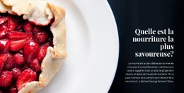 Sections De La Page D'Accueil Pour Nourriture La Plus Savoureuse Et La Plus Délicieuse