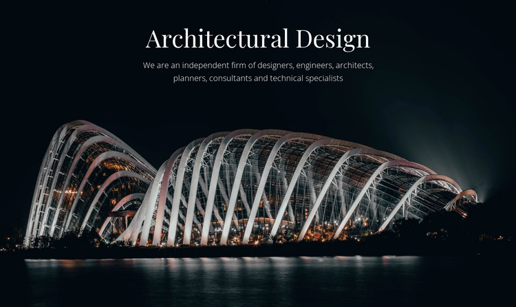 Architectural design One Page Template
