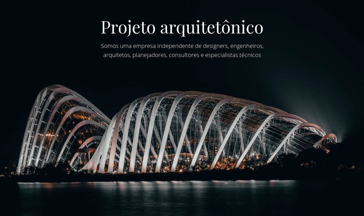 Projeto arquitetônico Construtor de sites HTML