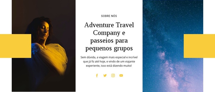 Passeios em grupo de verão Design do site