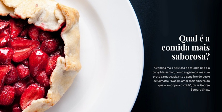 A comida mais saborosa e deliciosa Landing Page