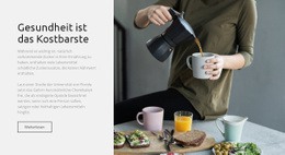 Fantastische Landingpage Für Gesundheit Ist Das Kostbarste