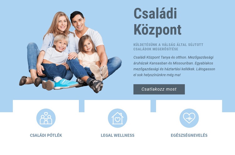 Gyermek -egészségügyi ellátás HTML Sablon