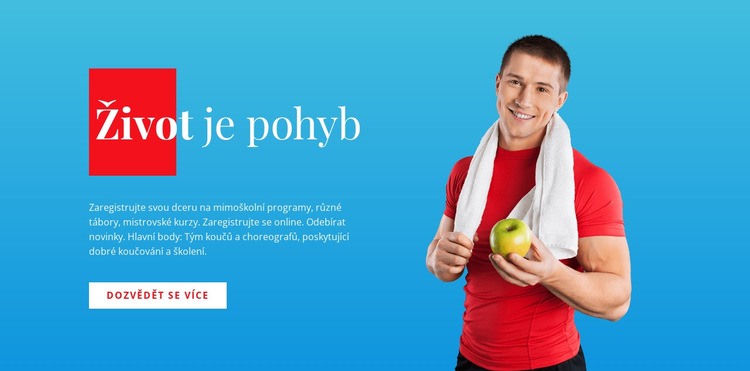 Život je pohyb Šablona HTML