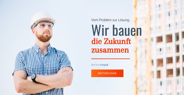 Wir bauen Zukunft Joomla Vorlage