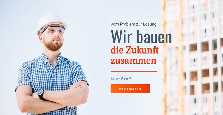 Wir bauen Zukunft Website-Modell