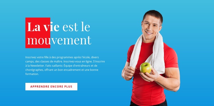 La vie est mouvement Conception de site Web