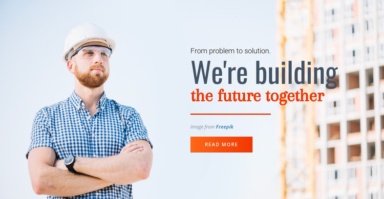 We bouwen aan de toekomst Html Website Builder
