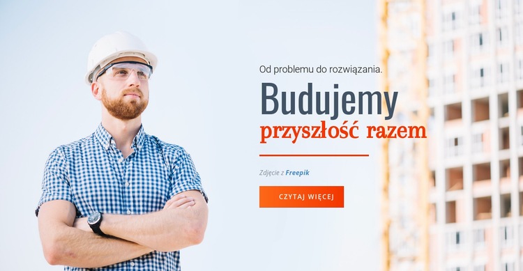 Budujemy przyszłość Makieta strony internetowej