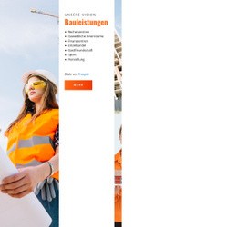 Bauleistungen - Schöne HTML5-Vorlage