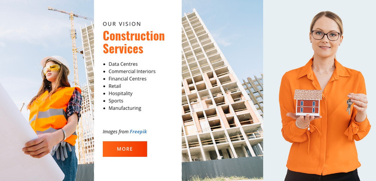 Construction Services Homepage Design