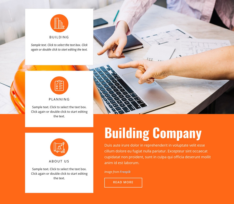 Building sustainability Homepage Design