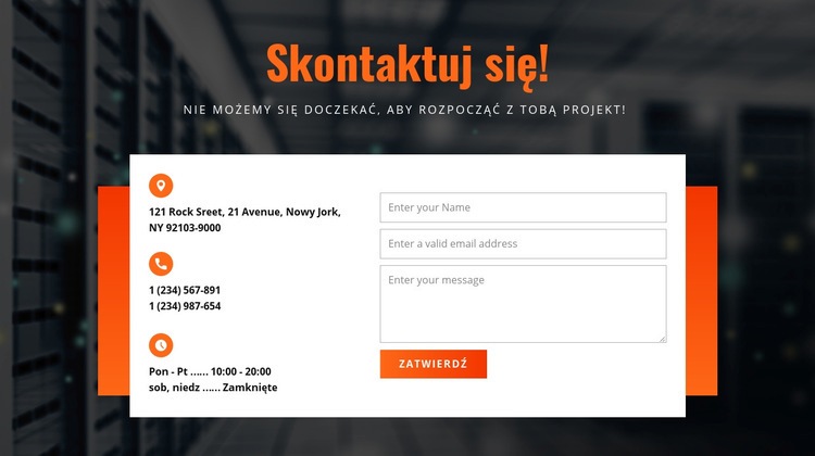 Bądź w kontakcie Szablon jednej strony