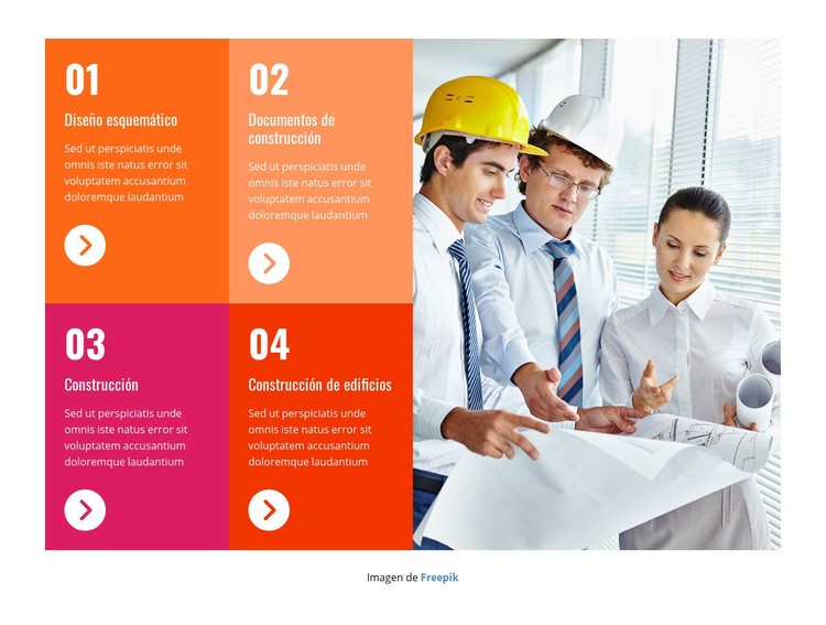 Equipo de construcción profesional Plantillas de creación de sitios web