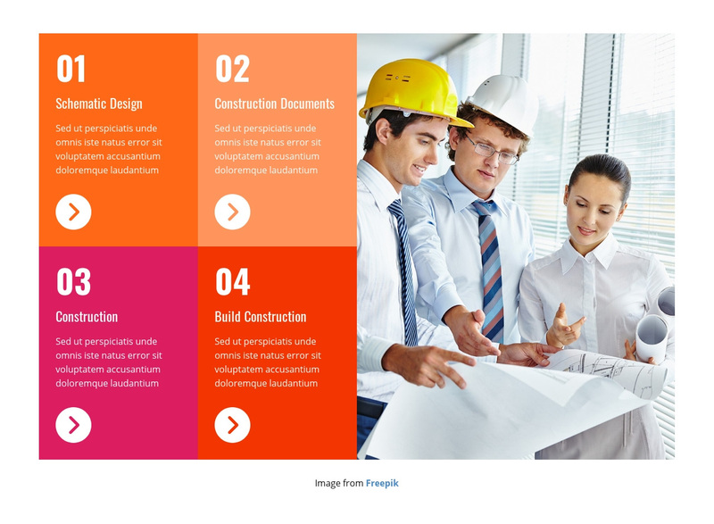 Professional construction team Web Page Design