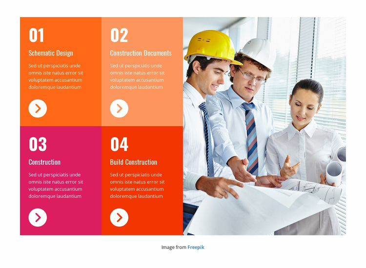 Professional construction team Website Design