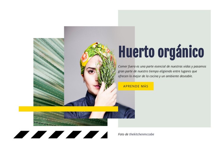 Huerto orgánico Plantilla de una página