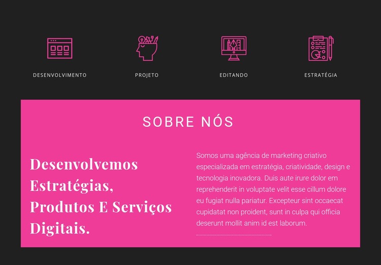 Sobre Creative Studio Landing Page