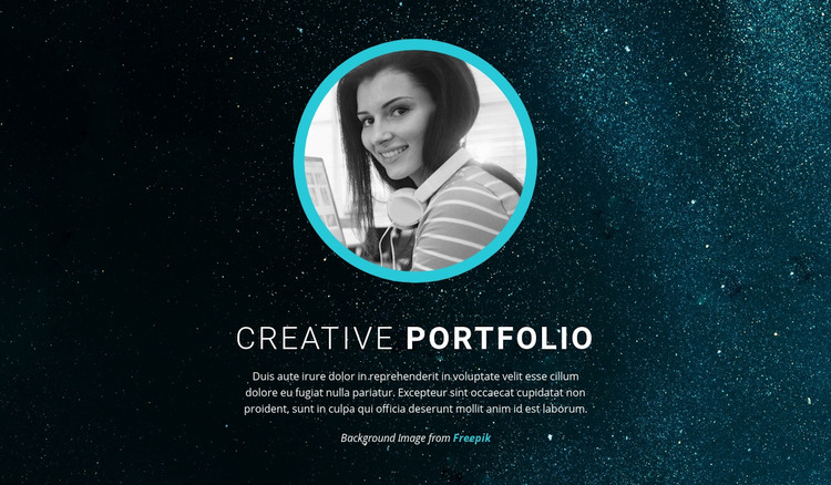 Graphic design portfolio Elementor Template Alternative