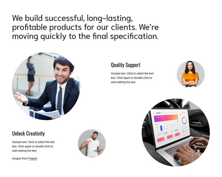 We build successful products HTML Template