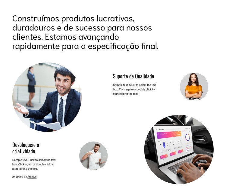 Nós construímos produtos de sucesso Design do site