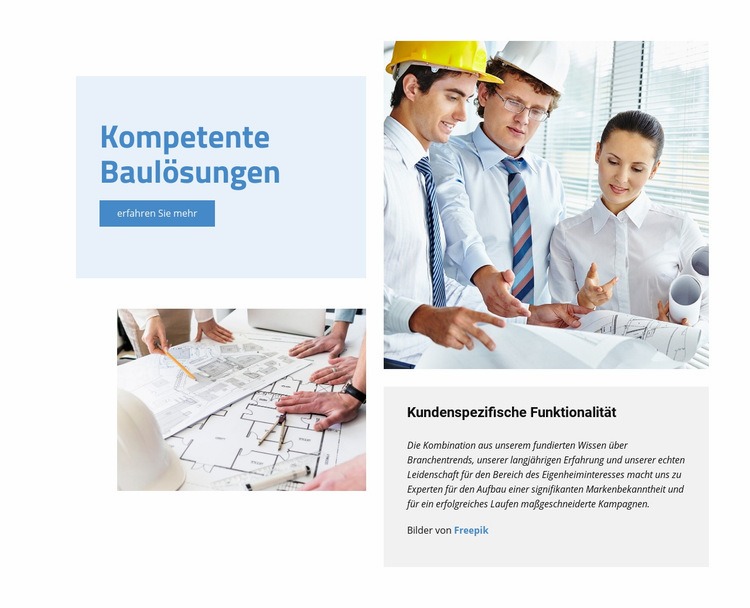 Kompetente Baulösungen Website Builder-Vorlagen