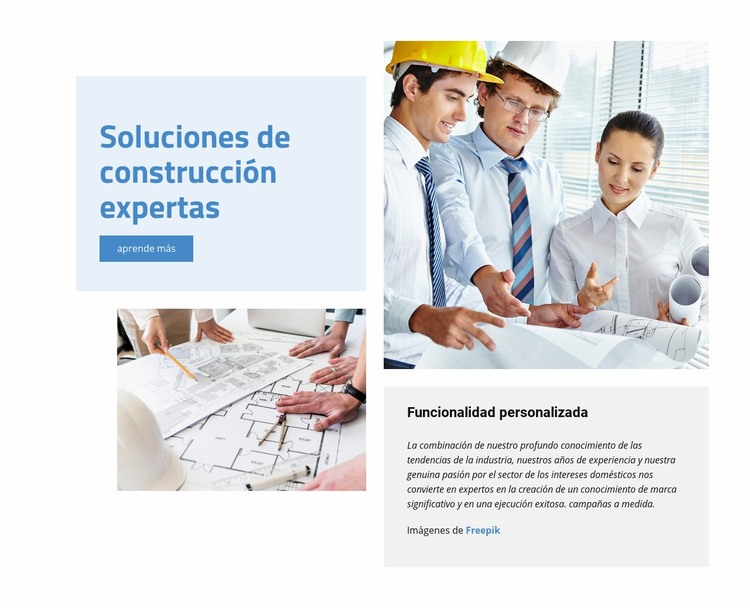 Soluciones de construcción expertas Plantillas de creación de sitios web