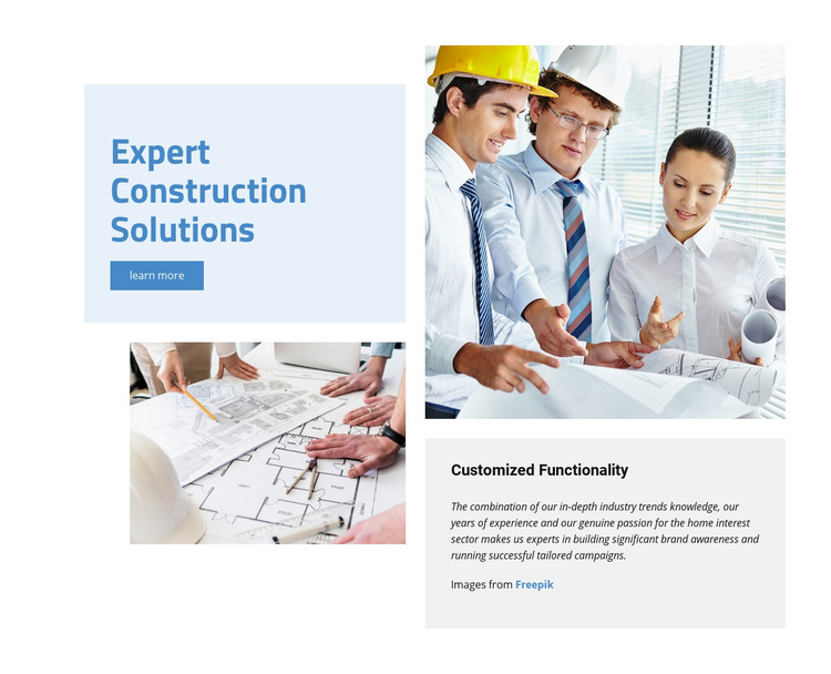 Expert Construction Solutions Homepage Design