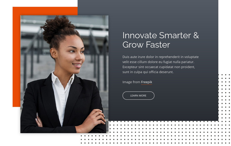 Innovate Smarter & Grow Faster Homepage Design