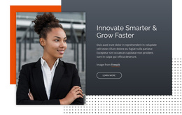Innovate Smarter & Grow Faster - Beautiful Web Page Design
