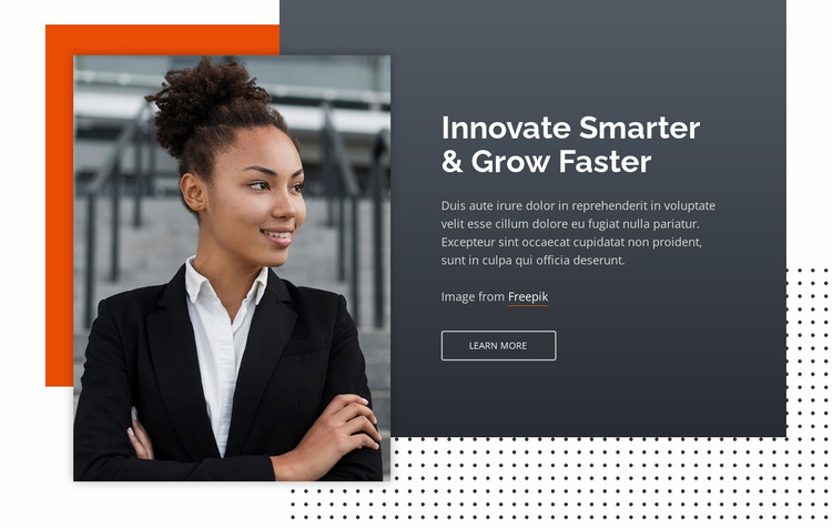 Innovate Smarter & Grow Faster Landing Page