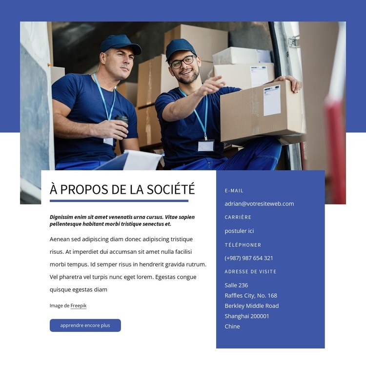 La plus grande entreprise de transport et de logistique au Canada Conception de site Web