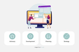 Illustrations And Benefits Basic Html Template With CSS