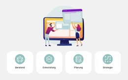 Atemberaubende Landingpage Für Illustrationen Und Vorteile