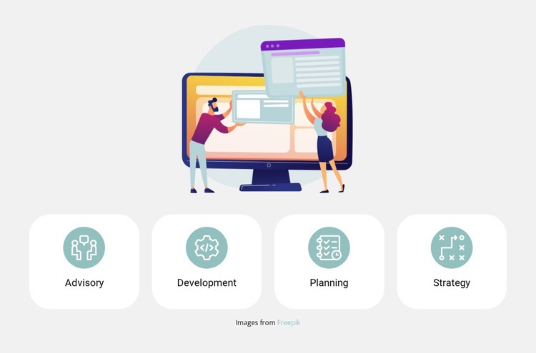 Illustrations and benefits Elementor Template Alternative