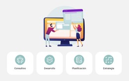 Ilustraciones Y Beneficios Plantilla Html Básica Con CSS