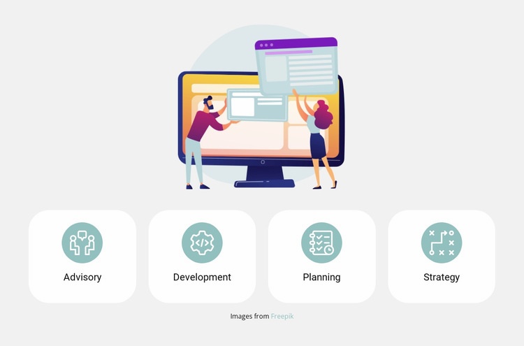 Illustrations and benefits Homepage Design