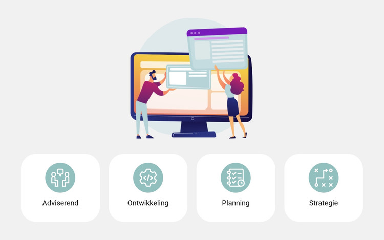 Illustraties en voordelen HTML-sjabloon