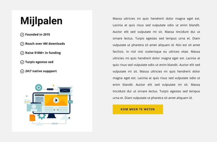 De principes van het bedrijf Website Builder-sjablonen