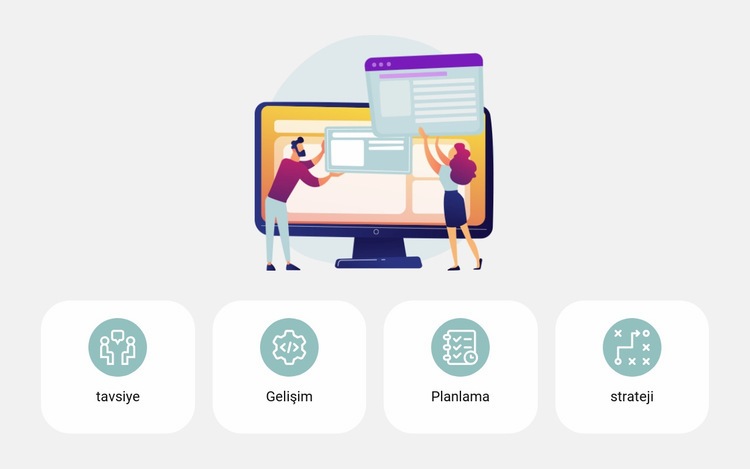 Çizimler ve avantajlar Web sitesi tasarımı