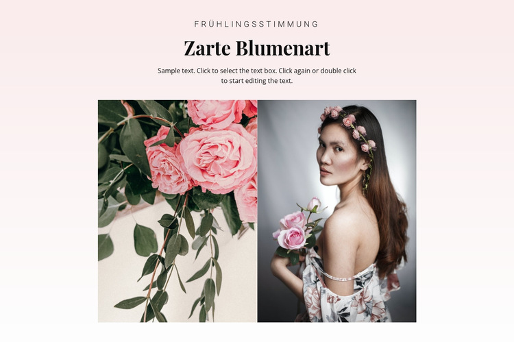 Zarte Blumenart Website-Vorlage