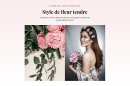 Style De Fleur Tendre Modèle De Site Web CSS Gratuit