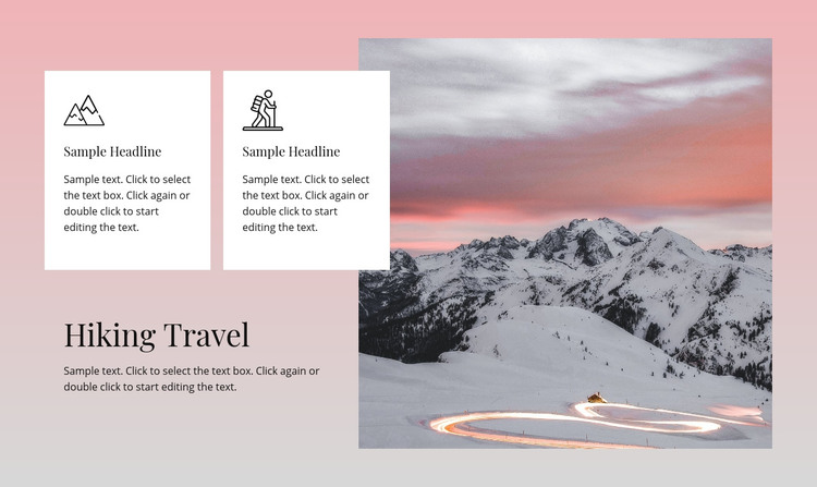 Hiking travel tours Homepage Design