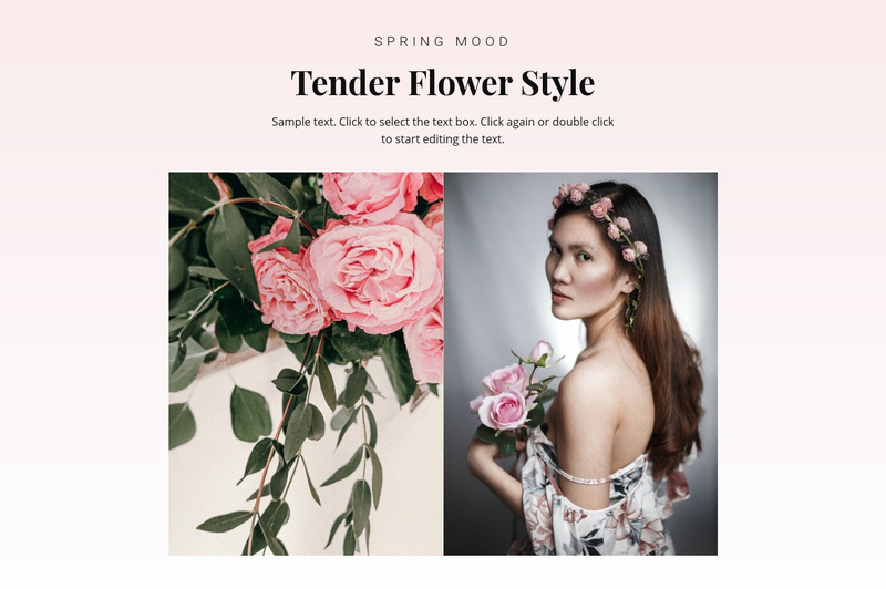 Tender flower style Web Page Design